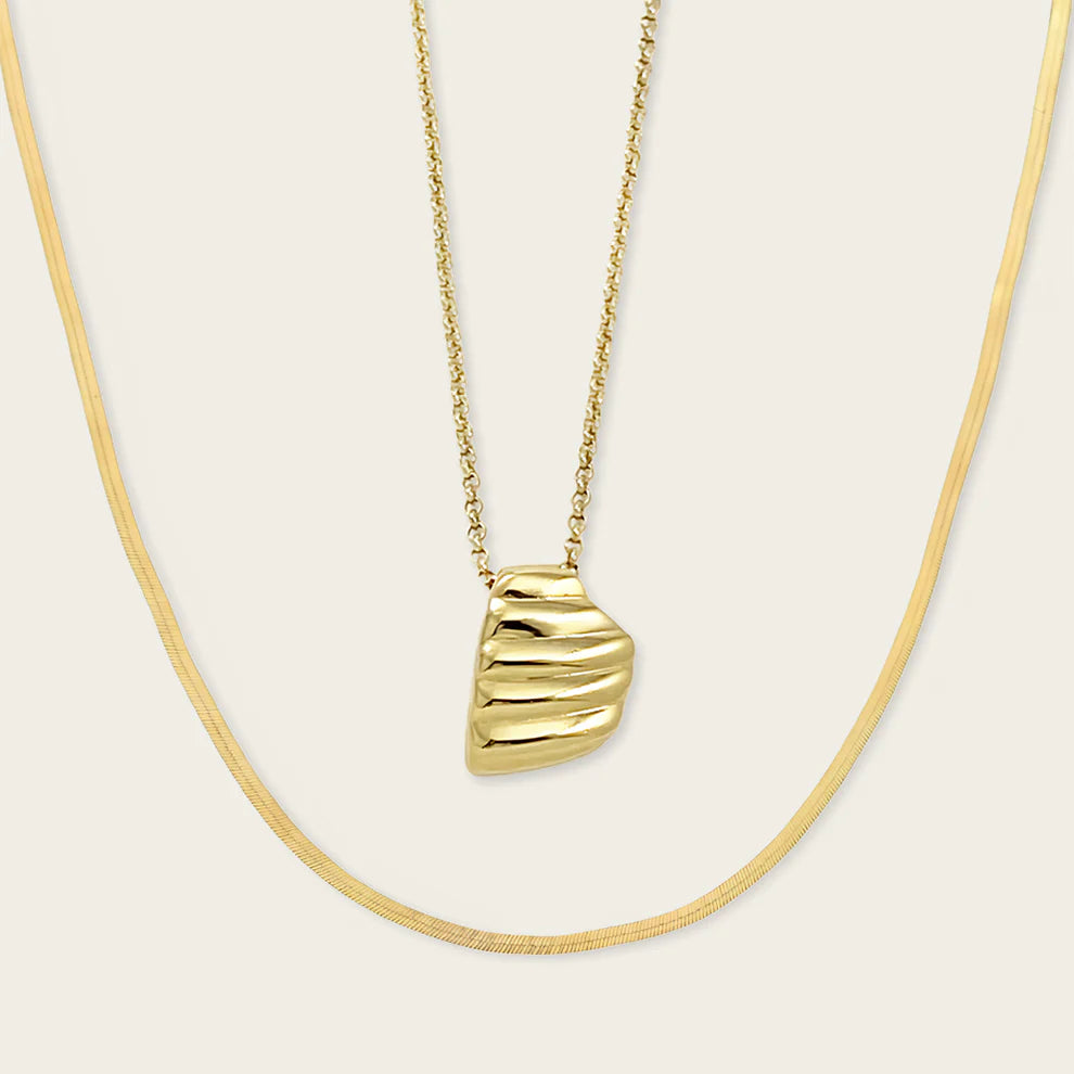 Herringbone Chain Sunray Pendant