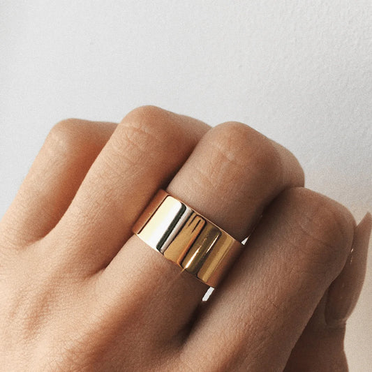 Gold Statement Band Ring